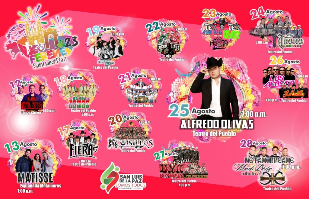 destacada 5 1024x662 - Presentan cartel de eventos artísticos de la Feria Regional San Luis de la Paz 2023