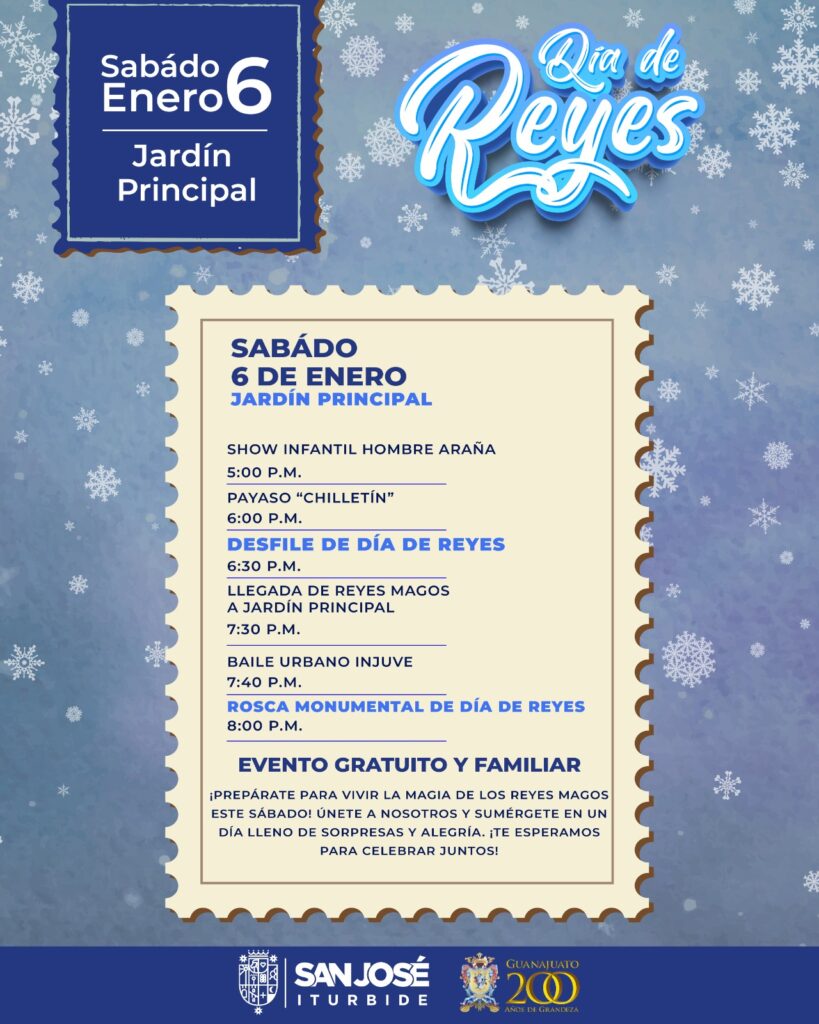 losreyes1 819x1024 - GOBIERNO MUNICIPAL DE SAN JOSÉ ITURBIDE CELEBRARÁ EL DÍA DE REYES CON MAGNO EVENTO