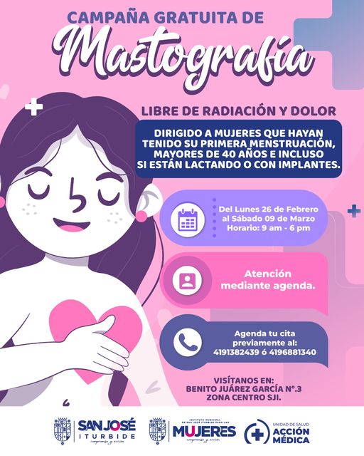 masto - INVITA GOBIERNO MUNICIPAL A MUJERES ITURBIDENSES A CAMPAÑA DE MASTOGRAFÍAS LIBRES DE DOLOR Y RADIACIÓN