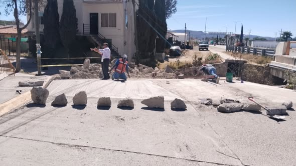 a 40 - Reconstruyen rampa de acceso a Fraccionamiento La Cantera